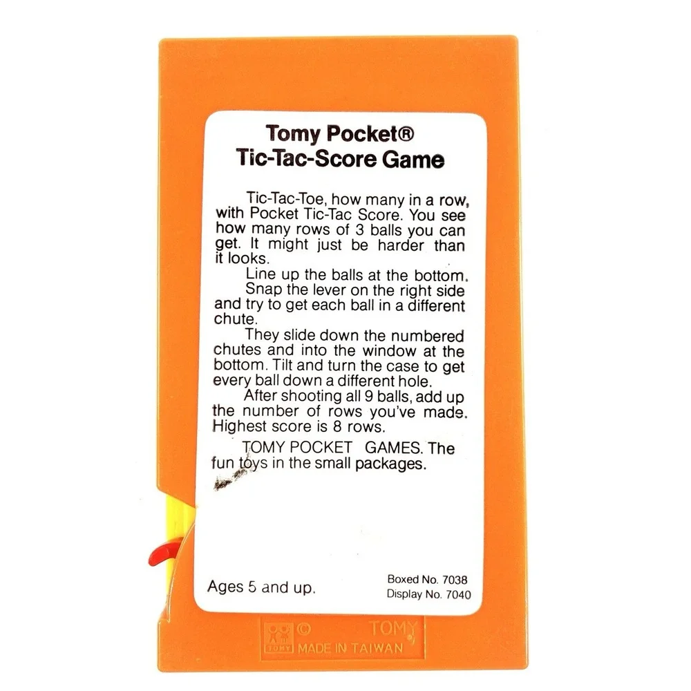 Tomy Pocket Tic-Tac-Score Game 1970's Collectors Item Vintage TESTED & WORKING